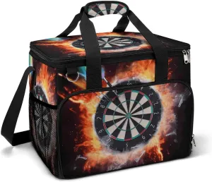Camping Cooler Bag, Dart Board Print Travel Picnic Bag Large Capacity Cooler Portable Cooler Bag All-Purpose Cooler