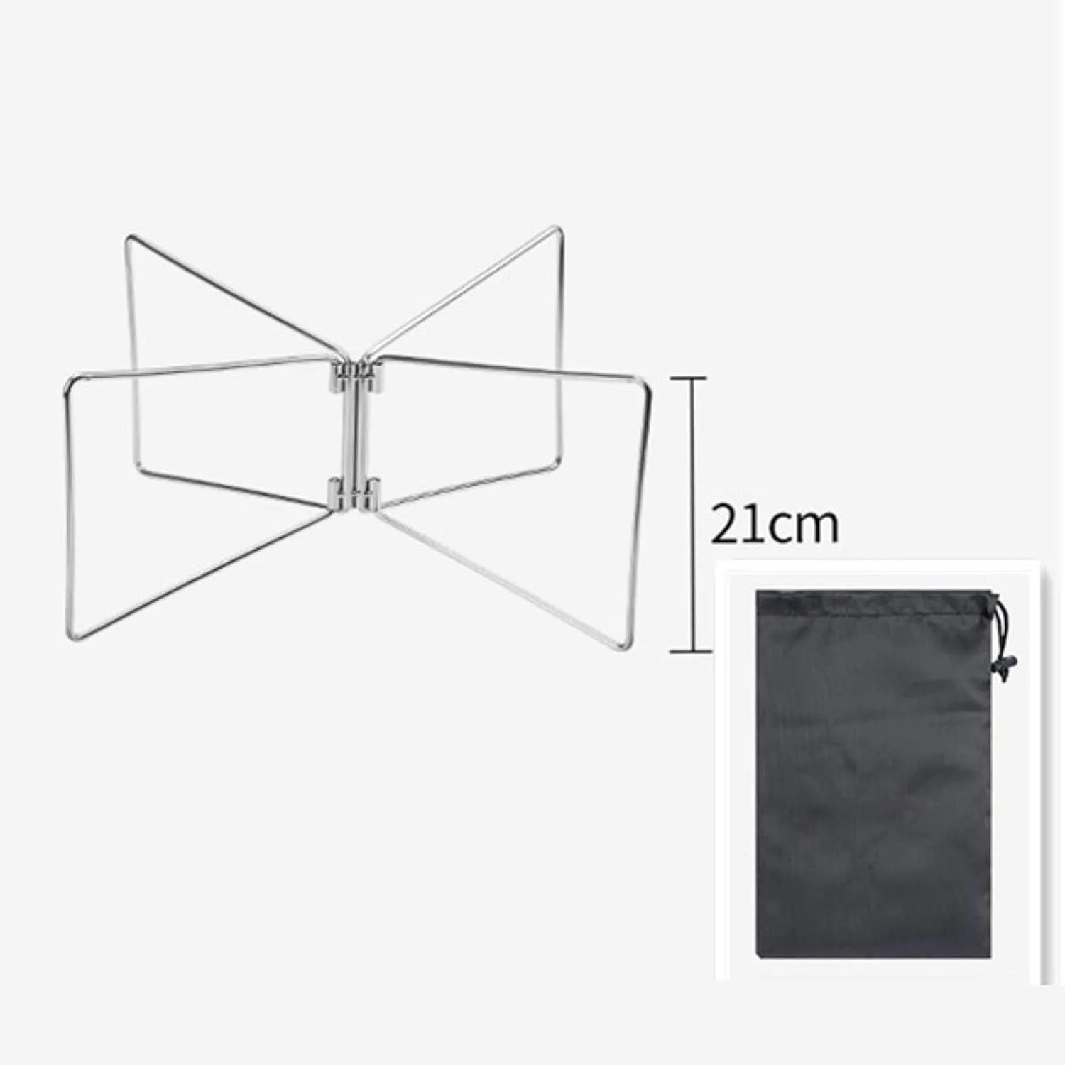 Camping Foldable Cooler Stand Ice Box Holder Sturdy for Barbecues with Storage Pouch Multipurpose Steel Material Luggage Rack