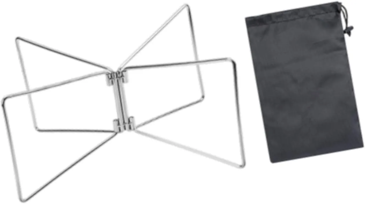 Camping Foldable Cooler Stand Ice Box Holder Sturdy for Barbecues with Storage Pouch Multipurpose Steel Material Luggage Rack