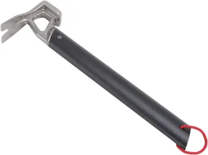 Camping Hammer Stainless Steel OX Horn Aluminum Handle Tent Stake Hammer Outdoor (Black)
