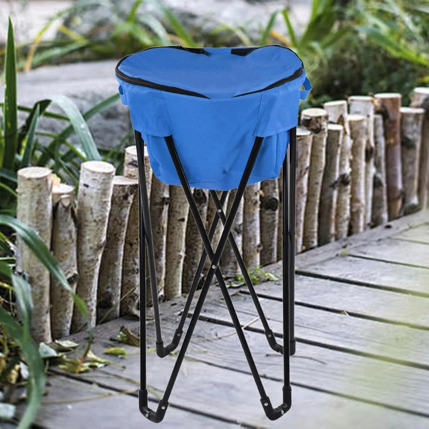 Camping Water Bucket with Stand Cooler with Stand Cooler Table Folding BBQ Heavy Duty Thermal Standing Cooler with Travel Bag