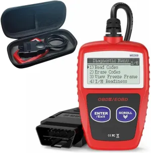CAN OBD2 Scanner MS309 Automotive Scanner Engine Diagnostic Tool EOBD Car Check Engine Code Reader Auto CAN Diagnostic Scan Tool Multi-Languages for All OBD II Protocol Vehicles (Red)