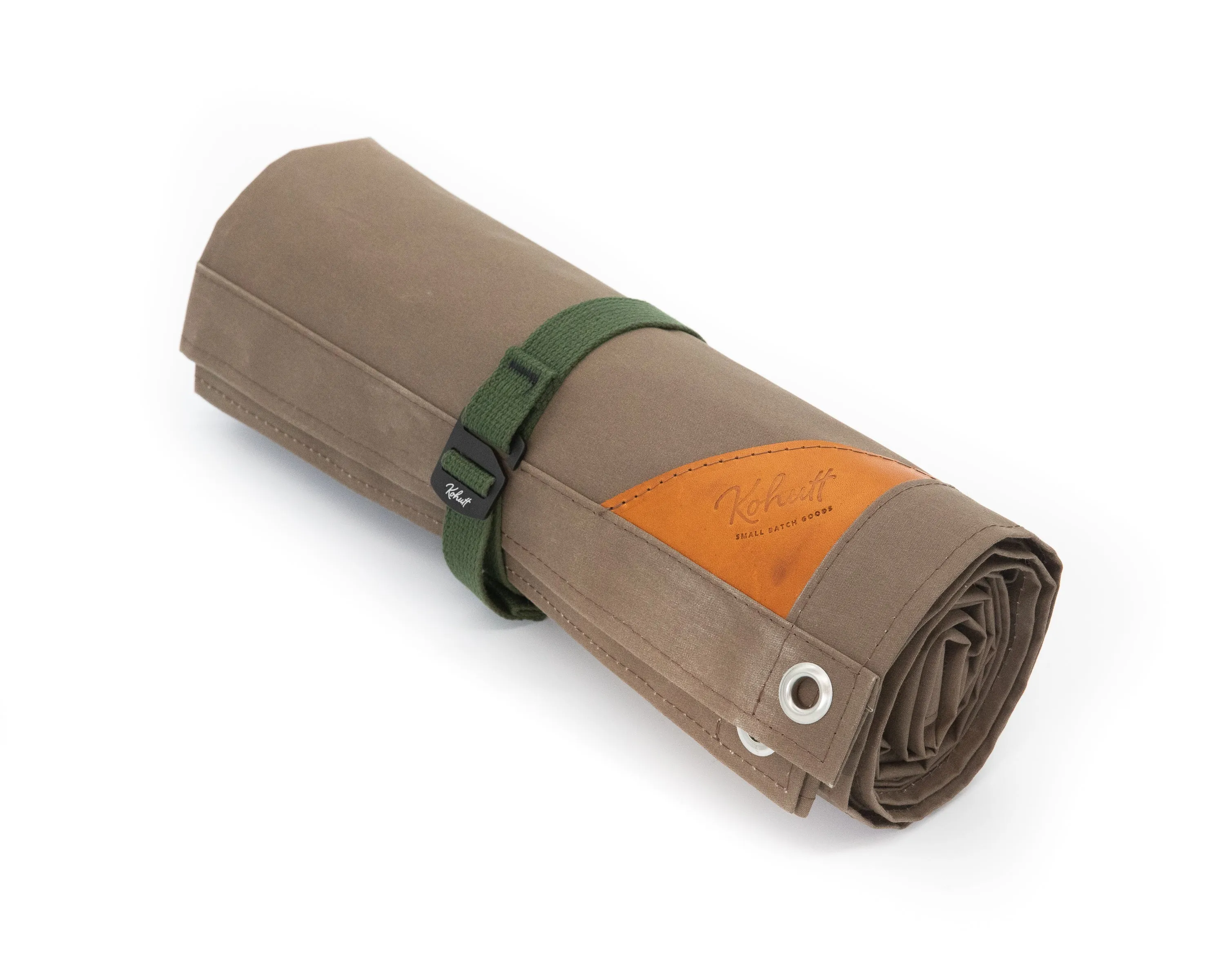 Canvas field blanket in kelp brown