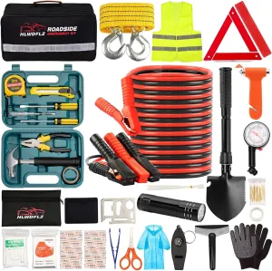 Car Emergency Safety Kit - Auto Emergency Roadside Assistance Car Kit, Winter Traveler Safety Emergency Kit for Car, Truck, RV Vehicles
