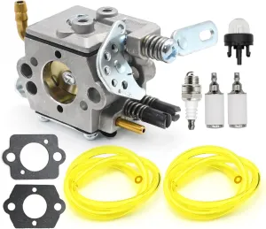 Carburetor Kit Replacement for McCulloch 3200 3205 3210 3214 3216 3212 2012 32cc 35cc 38cc with Gaskets Fuel Filters Fuel Line Spark Plug