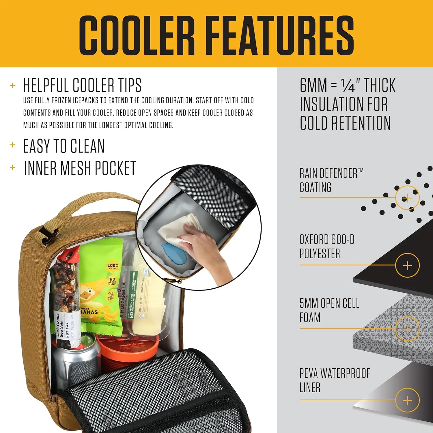 Carhartt Gear B0000581 Insulated Lunch Cooler - One Size Fits All - Carhartt Brown