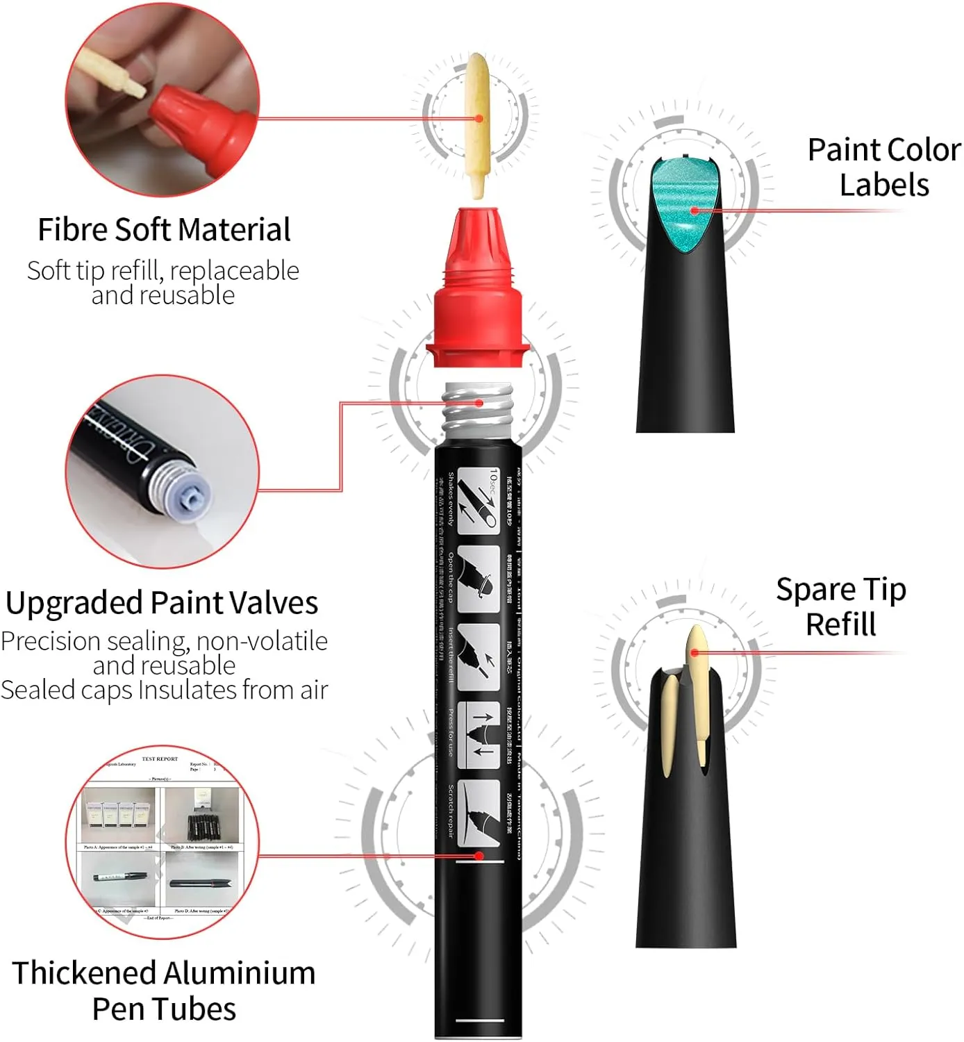 Carhoo (KAD Gun Metallic Compatible with NISSAN Match Touch Up Paint Pen - 0.56 Fl Oz(16ml)