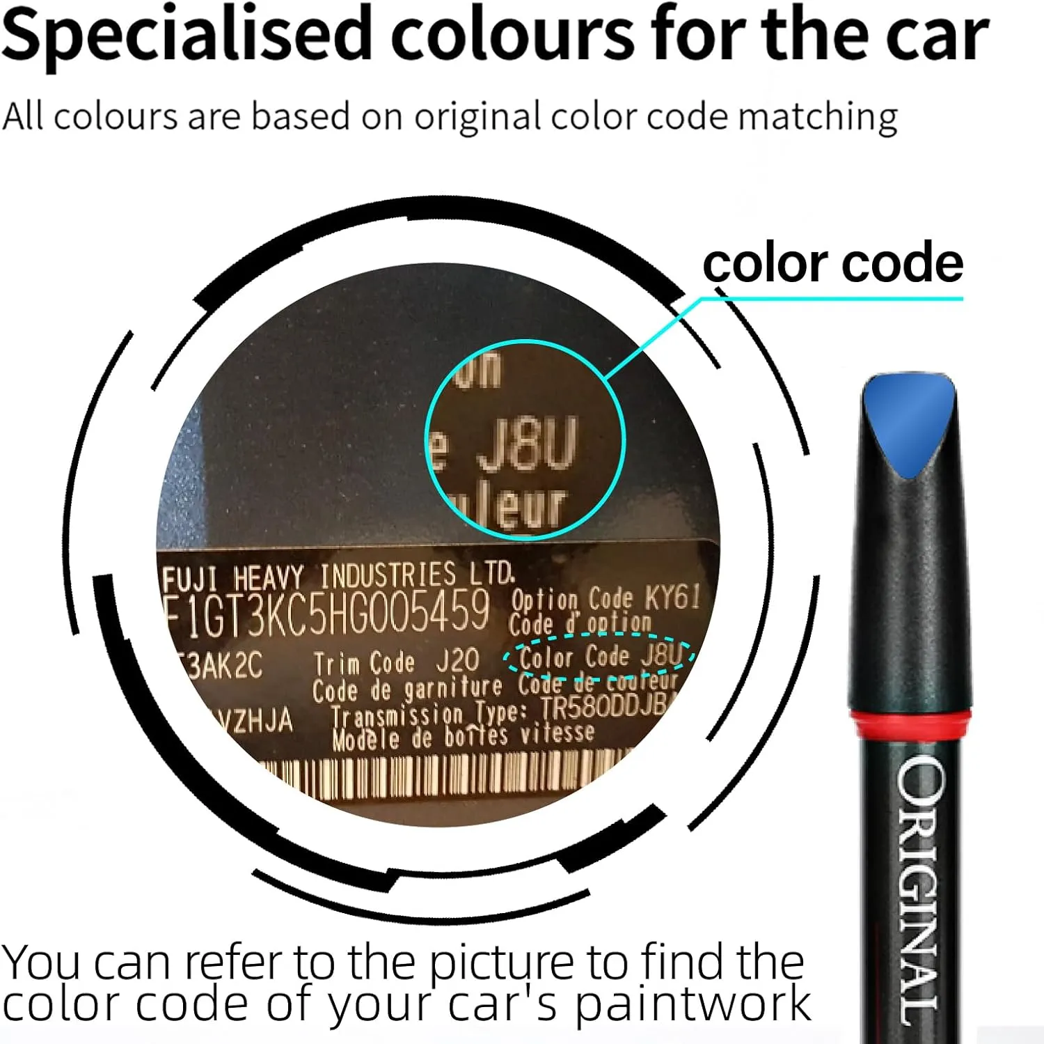 Carhoo (KAD Gun Metallic Compatible with NISSAN Match Touch Up Paint Pen - 0.56 Fl Oz(16ml)