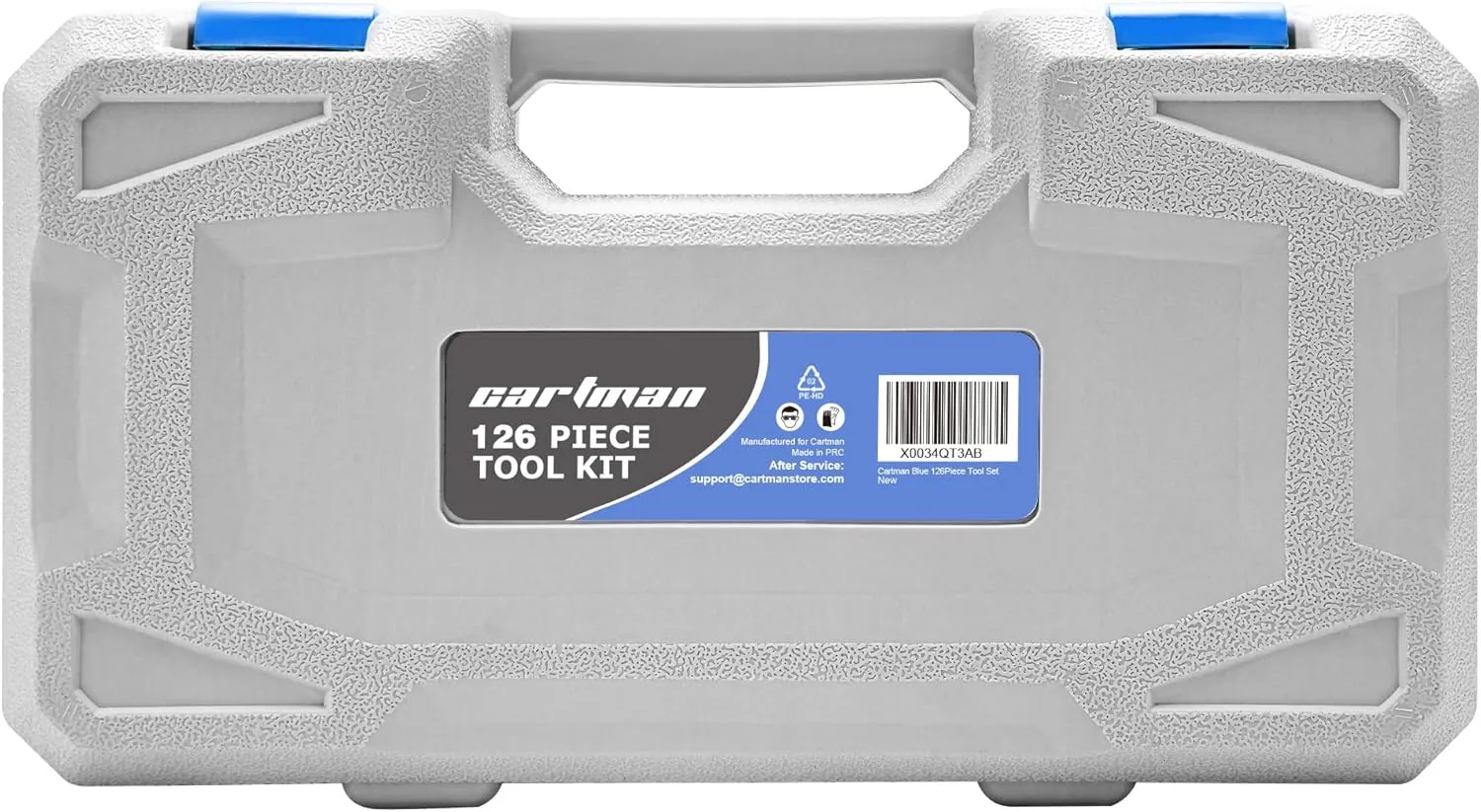 CARTMAN Tool Set General Hand Tool Kit with Plastic Toolbox Storage Case, Automotive Set Blue