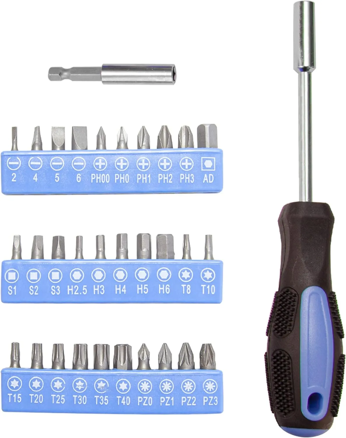 CARTMAN Tool Set General Hand Tool Kit with Plastic Toolbox Storage Case, Automotive Set Blue