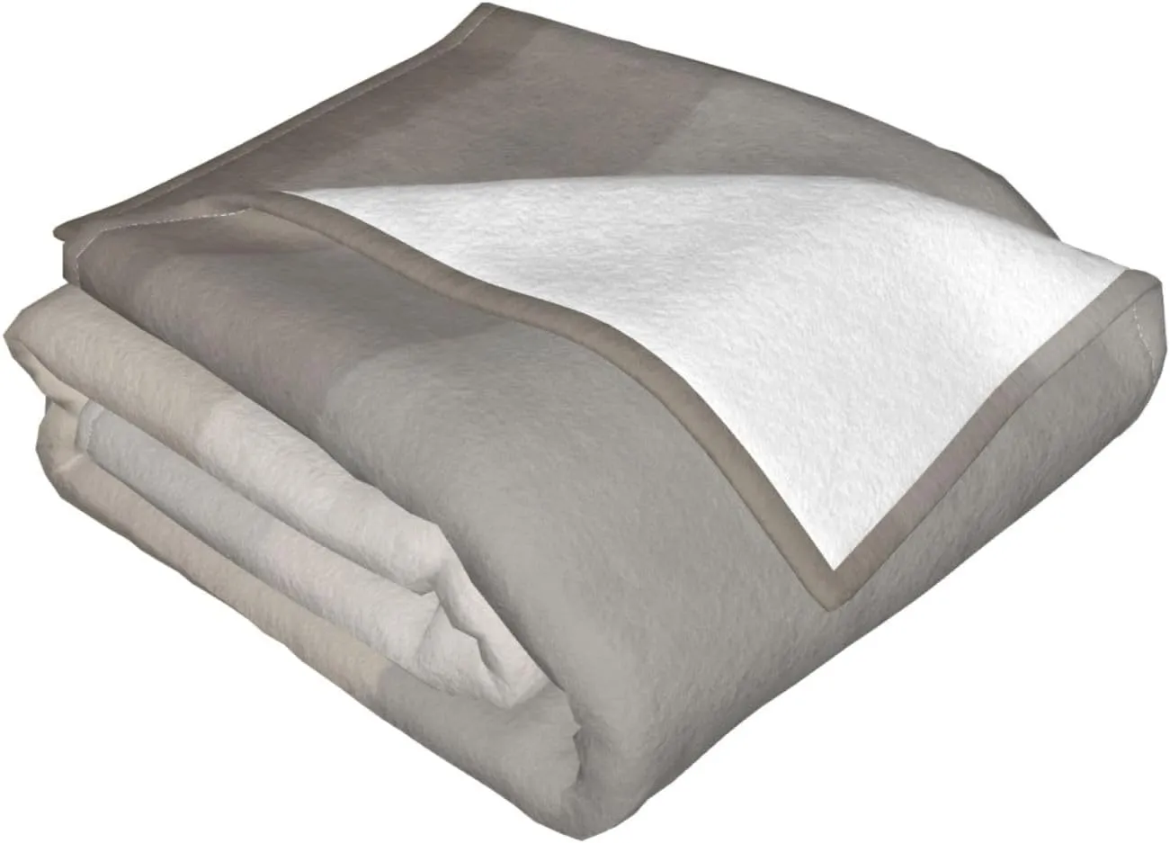 Chic Taupe, Cream and Gray Striped 80"X60" Flannel Blanket - 100% Soft Polyester, Lightweight and Warm, Suitable for Families, Camping, Travel