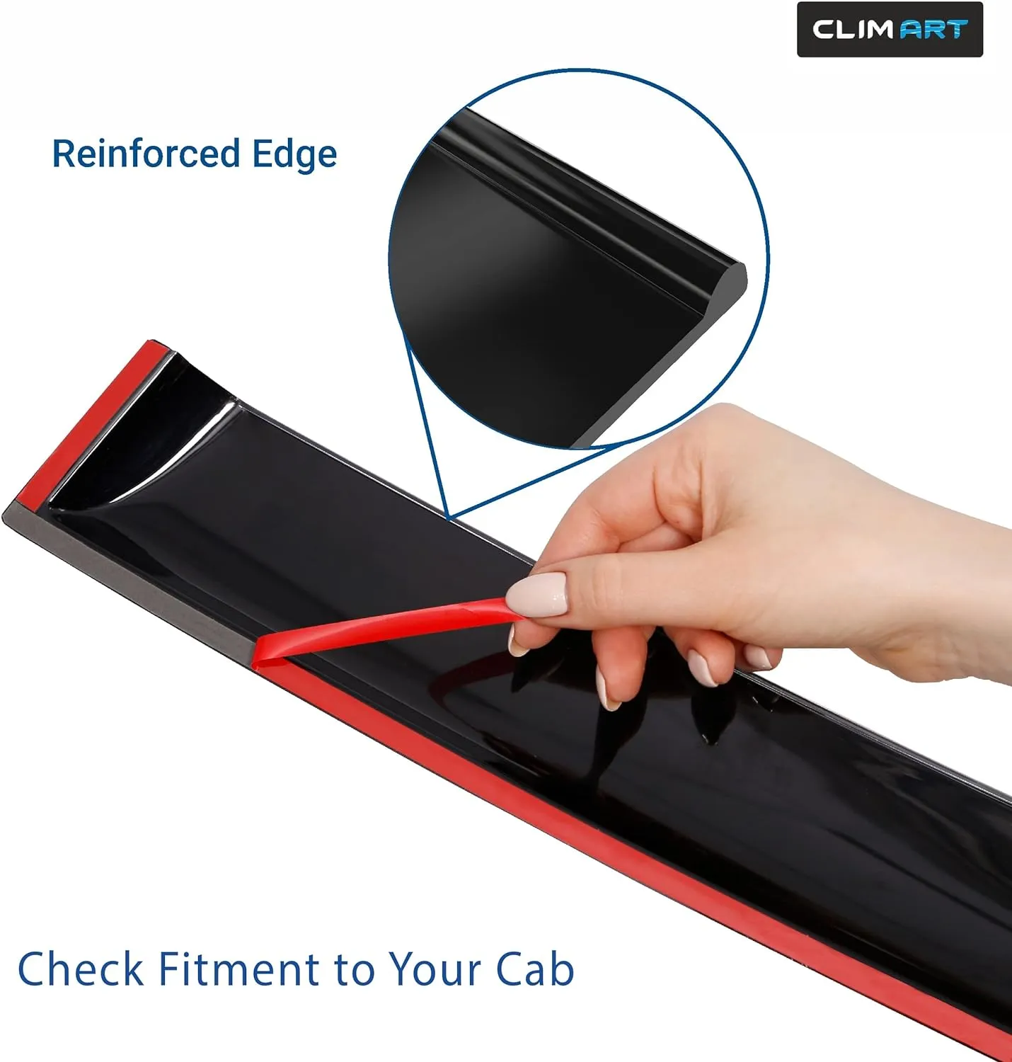 CLIM ART Incredibly Durable Rain Guards for Honda Pilot 2016-2022, Original Tape-on Window Deflectors, Vent Deflector, Window Visors, Car Accessories, 6pcs. - 516140