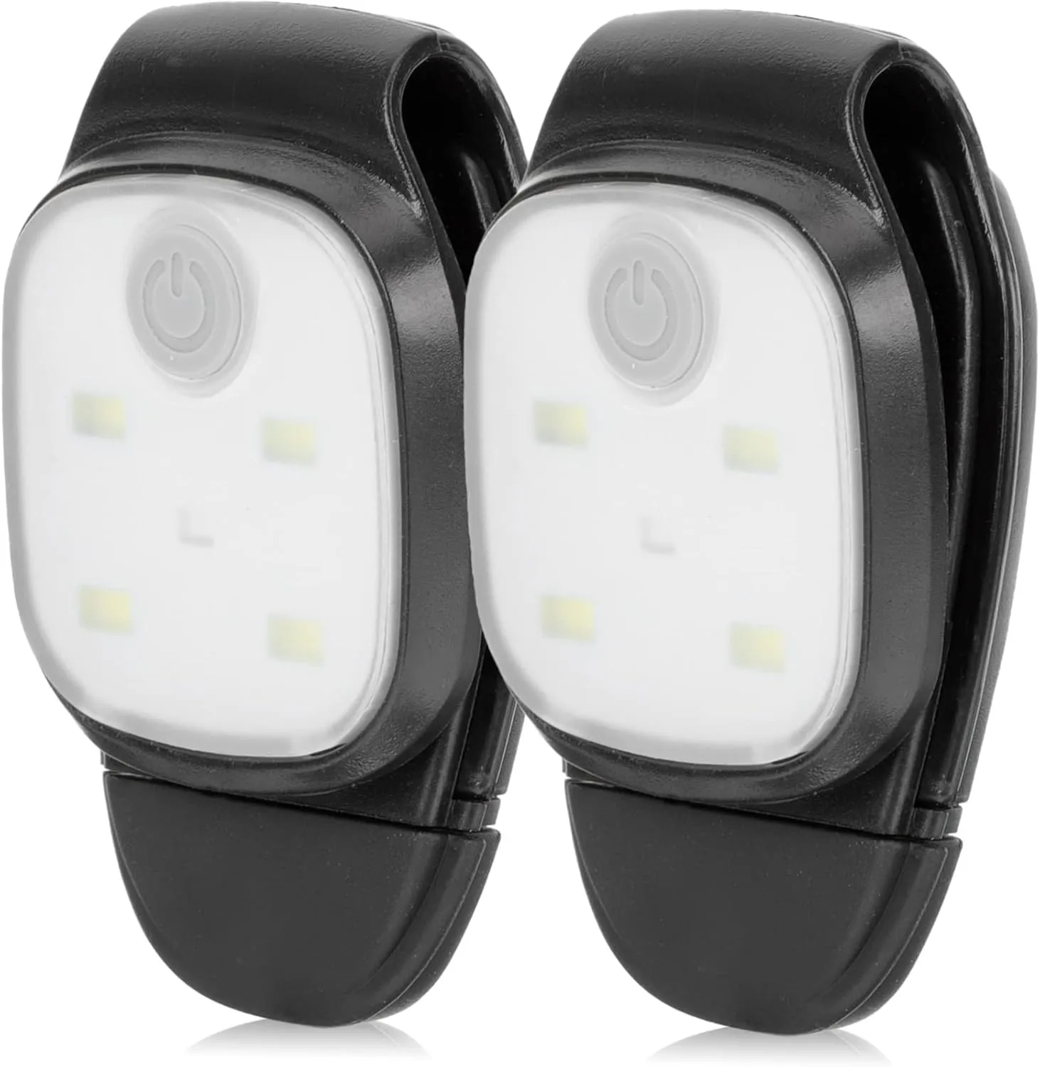 Clip-on Running Lights 2 Pack Outdoor LED Night Lights Camping Hiking Fishing Light Rechargeable Lamp