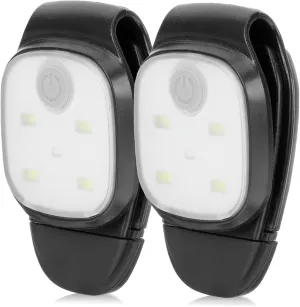 Clip-on Running Lights 2 Pack Outdoor LED Night Lights Camping Hiking Fishing Light Rechargeable Lamp