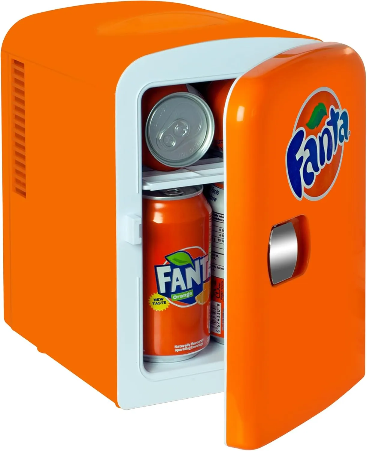 Coca-Cola Fanta FA04 4 Liter/4.2 Quarts 6 Can Portable Mini Cooler/Fridge for Food, Beverages, Orange