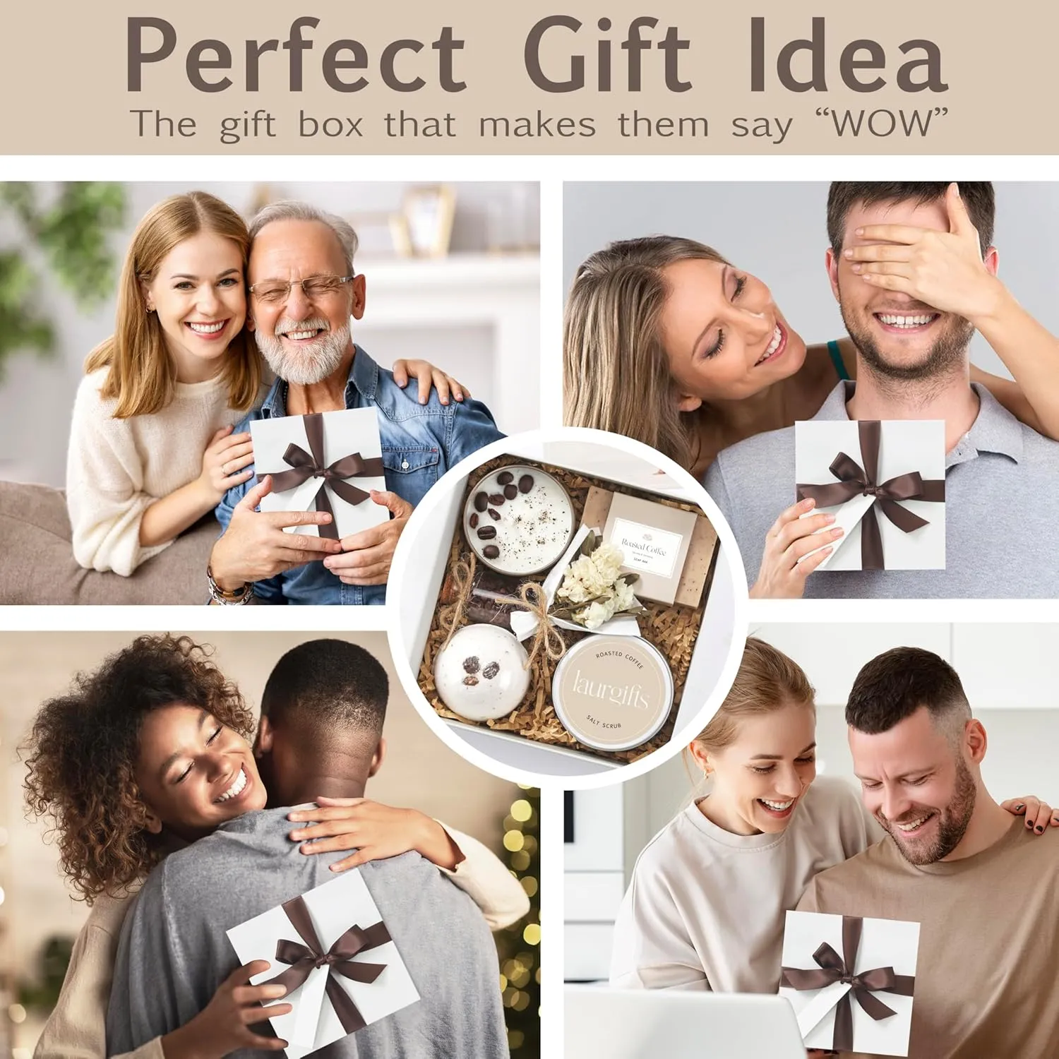 Coffee Spa Gift Baskets for Women – Scented Self Care Shower Essential - Elegant Kit for Mom, Wife, Sister, Friend - Body Bath Set - Aromatic Box for Occasions - Home Spa-Inspired