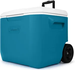 Coleman Chiller Series 60qt Wheeled Portable Cooler Insulated Hard Cooler with Ice Retention & Heavy-Duty Wheels & Handle Great for Camping Tailgating Beach Picnic Groceries Boating & More