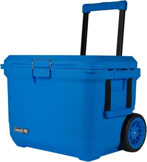 Coleman Pro 55qt Wheeled Ultra-Light Premium Hard Cooler, Extra-Thick Insulation Keeps Ice up to 5 Days, 92-Can Capacity, Heavy-Duty Wheels
