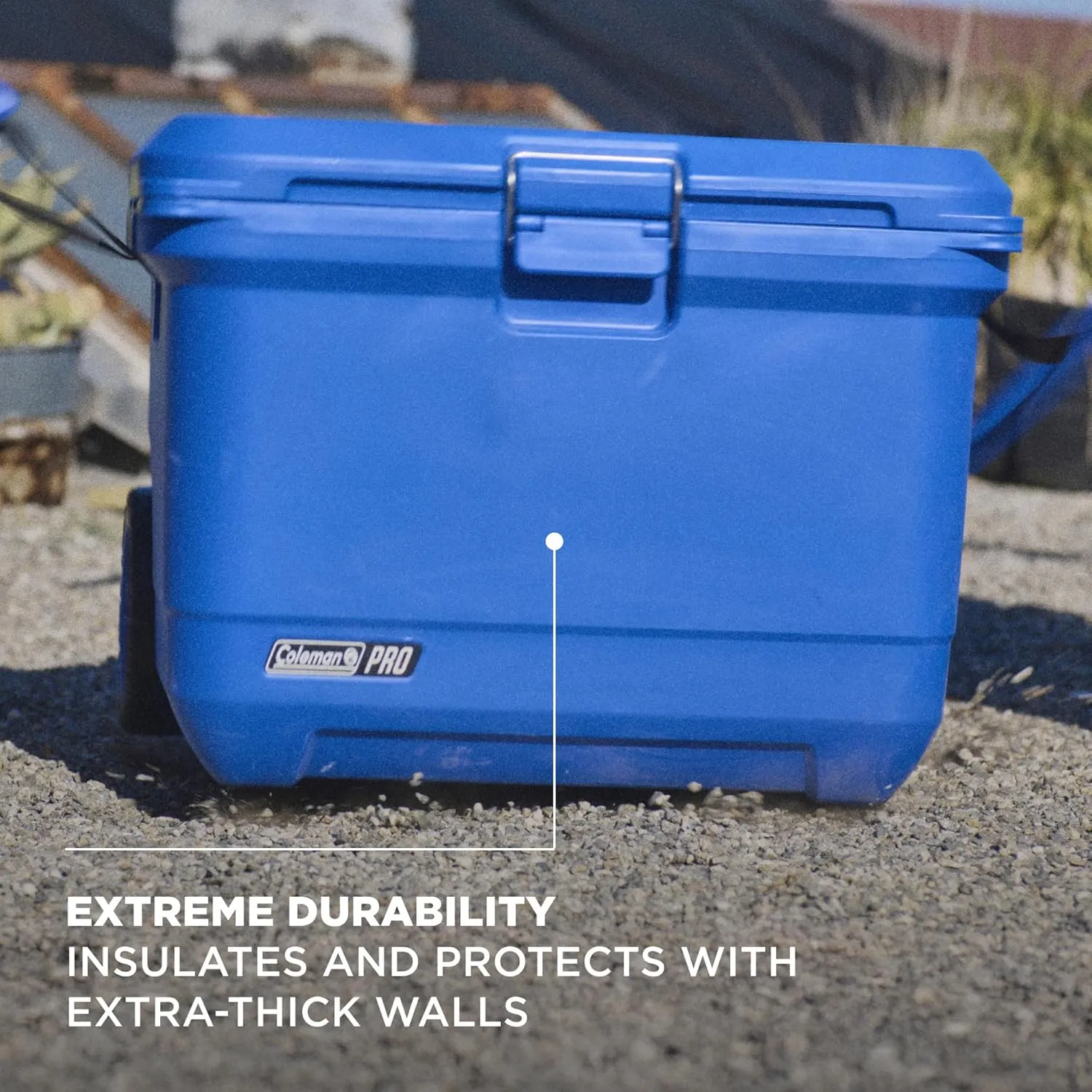 Coleman Pro 55qt Wheeled Ultra-Light Premium Hard Cooler, Extra-Thick Insulation Keeps Ice up to 5 Days, 92-Can Capacity, Heavy-Duty Wheels