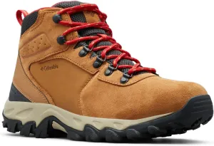 Columbia Men's Newton Ridge Plus II Suede Waterproof, 2024 Elk/Mountain Red, 9
