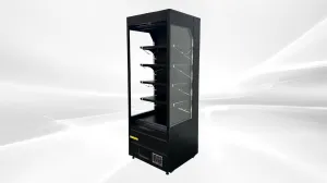 Commercial Open Air Curtain Refrigerator, ETL Grab Showcase Vertical Display Merchandiser Fridge Cooler Merchandiser, Multideck Plugin Chiller 9.1 cu.ft. Cooler, Restaurant