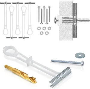 CondoMounts MSK8001 Steel Stud TV Mounting Kit | Metal Stud Anchors | TV Mount Metal Studs | Holds 200lbs on Steel Stud | Includes 6 Elephant Anchor (1/4) Set & 1-Pilot Head Titanium Drill Bit
