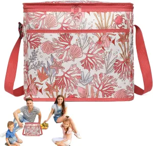 Cool Bag - Foldable Cooler Bag | 18L Foldable Picnic Food Container | Waterproof Multi-Functional Portable Soft Cooler Tote for Fishing Pool Hiking Travel Vacation Boating Car Trunk Camping