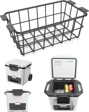 Cooler Basket for Ninja FrostVault 30qt Hard Cooler & Wheeled Cooler - Heavy-Duty Organizer Rack for Efficient Storage, Dry-Goods Basket for Perfect for Camping Trips or Outdoor Parties, Black