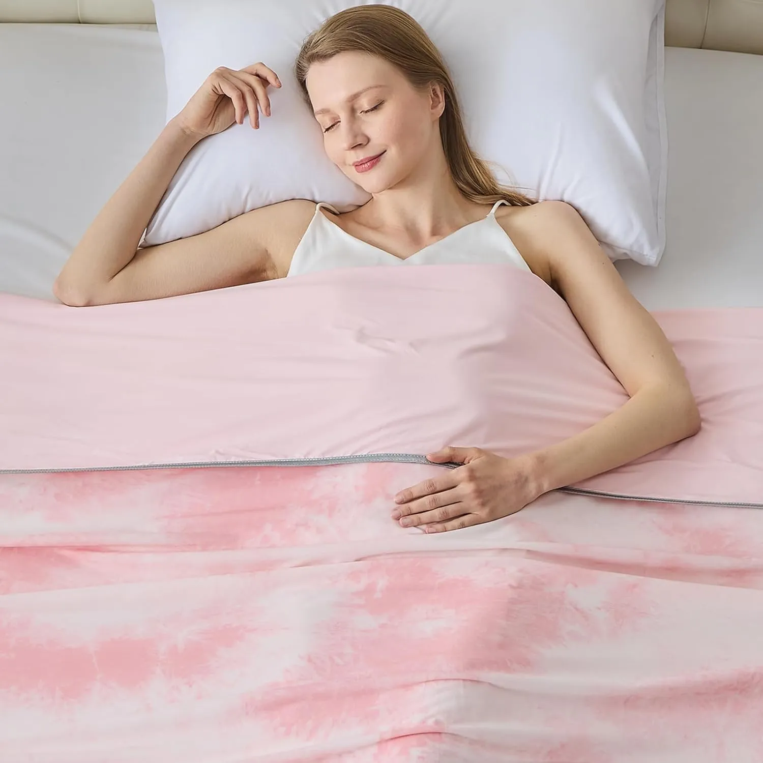 Cooling Blanket for Hot Sleepers Throw Size 50"x70", Summer Ice Cold Blanket Absorbs Heat to Keep Body Cool for Night Sweats, Lightweight Breathable Cold Blankets for Sleeping Bed & Sofa