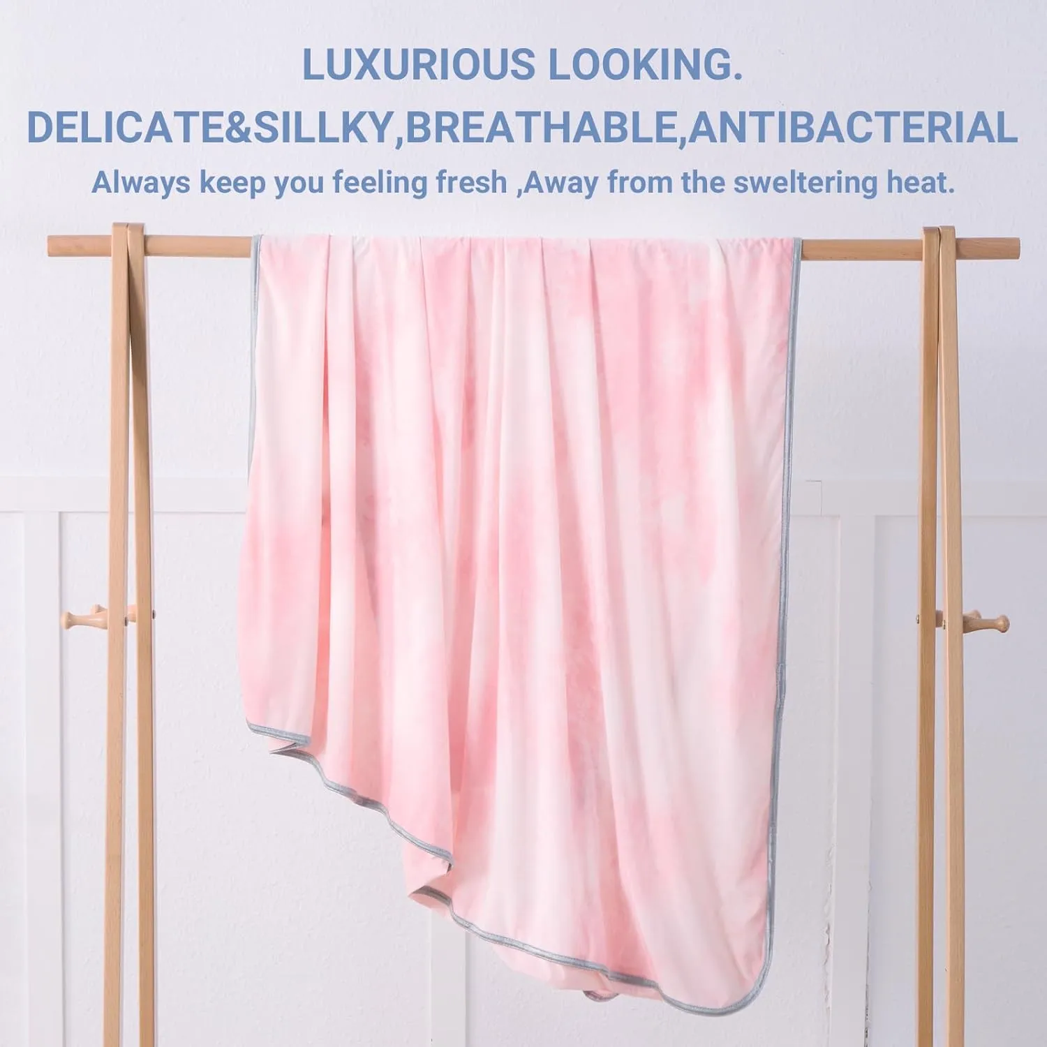 Cooling Blanket for Hot Sleepers Throw Size 50"x70", Summer Ice Cold Blanket Absorbs Heat to Keep Body Cool for Night Sweats, Lightweight Breathable Cold Blankets for Sleeping Bed & Sofa