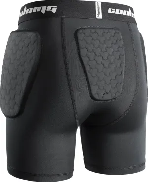 COOLOMG Youth Boys Football Girdle Padded Shorts/Leggings with Crotch Pocket,Integrated Hip,Tailbone,Thigh Pads Girdles
