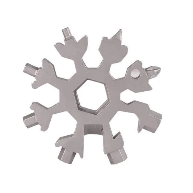 COOLWUFAN 18 In 1 Stainless Snowflake Multi-Tool