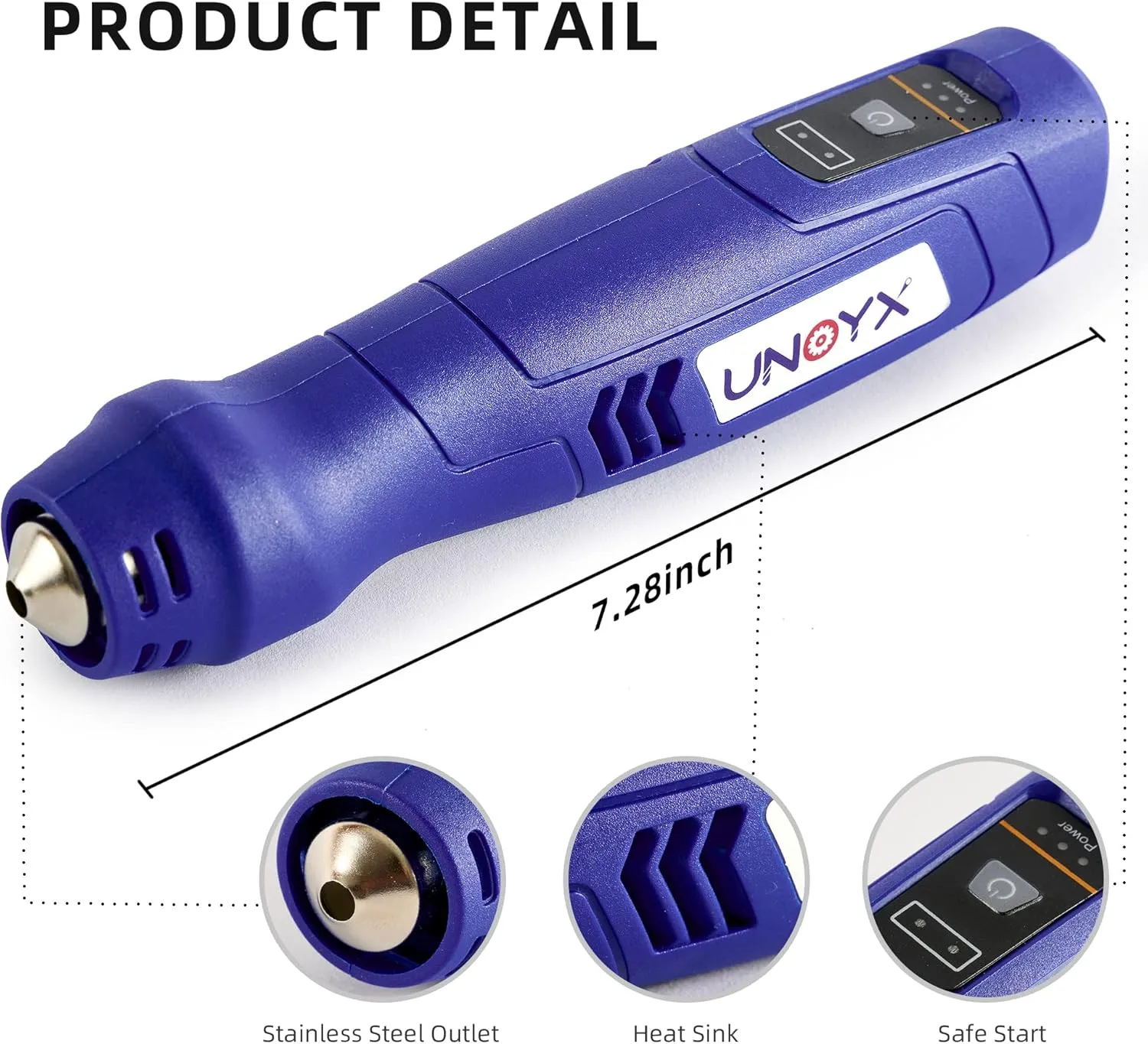 Cordless Heat Gun for Crafts,600℉Fast Heating,Rechargeable Mini Hot Air Gun for Shrink Wrapping,Epoxy Resin,Vinyl Wrap,Electronics,Candle Making,Embossing,Phone Repair,DIY