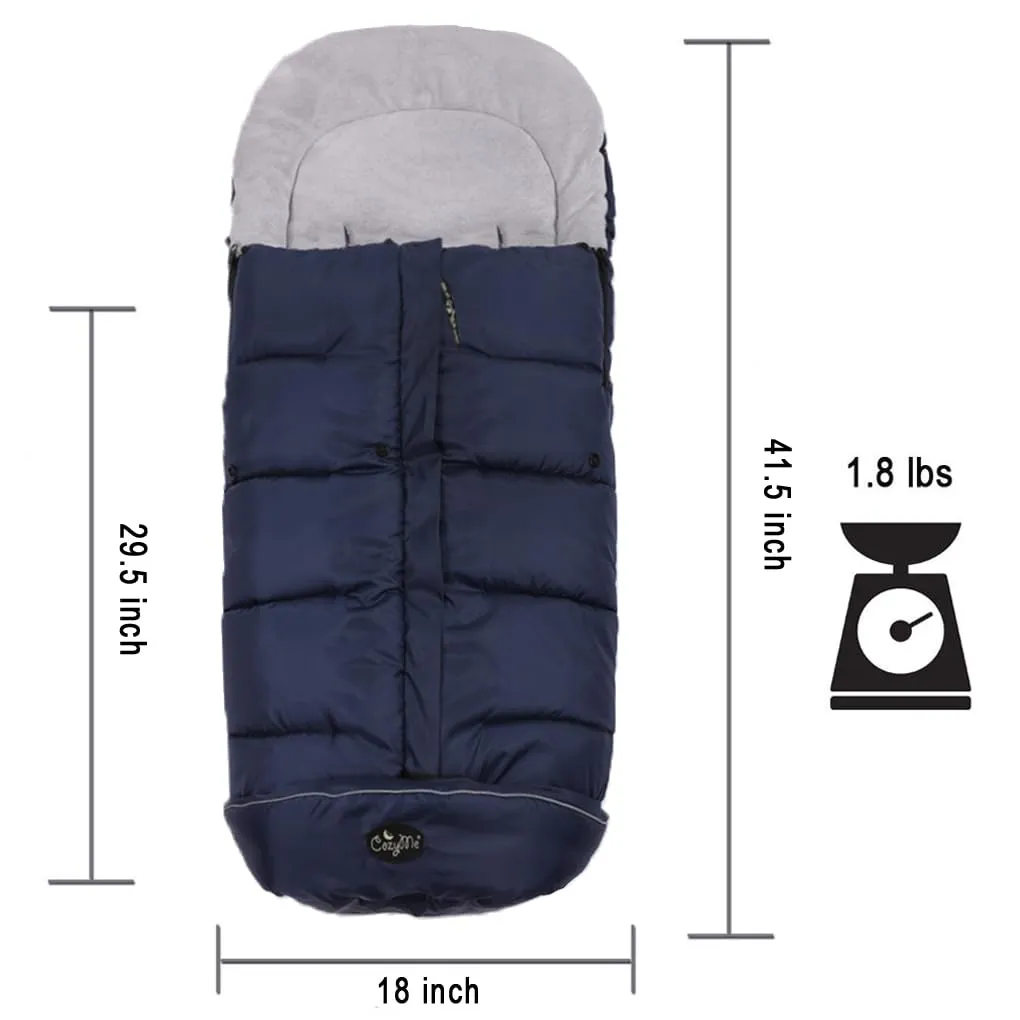 CozyMe Stroller Footmuff, Insulated Stroller Blanket Evelution for Winter Baby, Universal Waterproof Winter Bunting Bag, Cozy Universal Travel Gear Stroller Sleeping Bag Fit for 6M-4T
