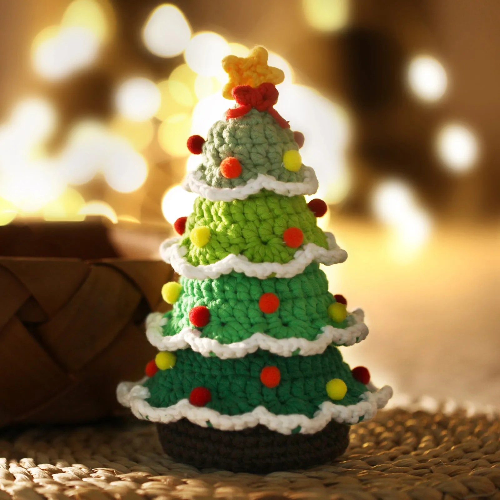 CROCHET BOX Crochet Kit for Beginners —— Christmas Tree Storage