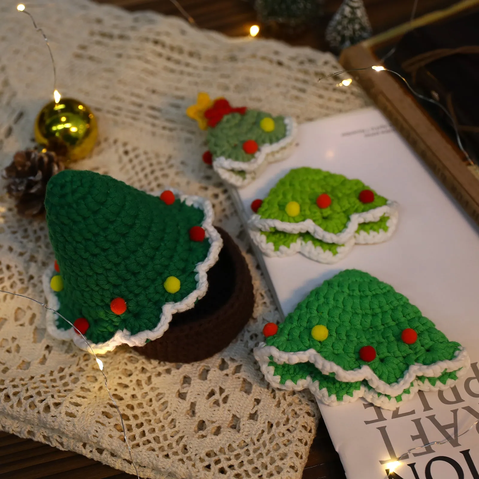 CROCHET BOX Crochet Kit for Beginners —— Christmas Tree Storage