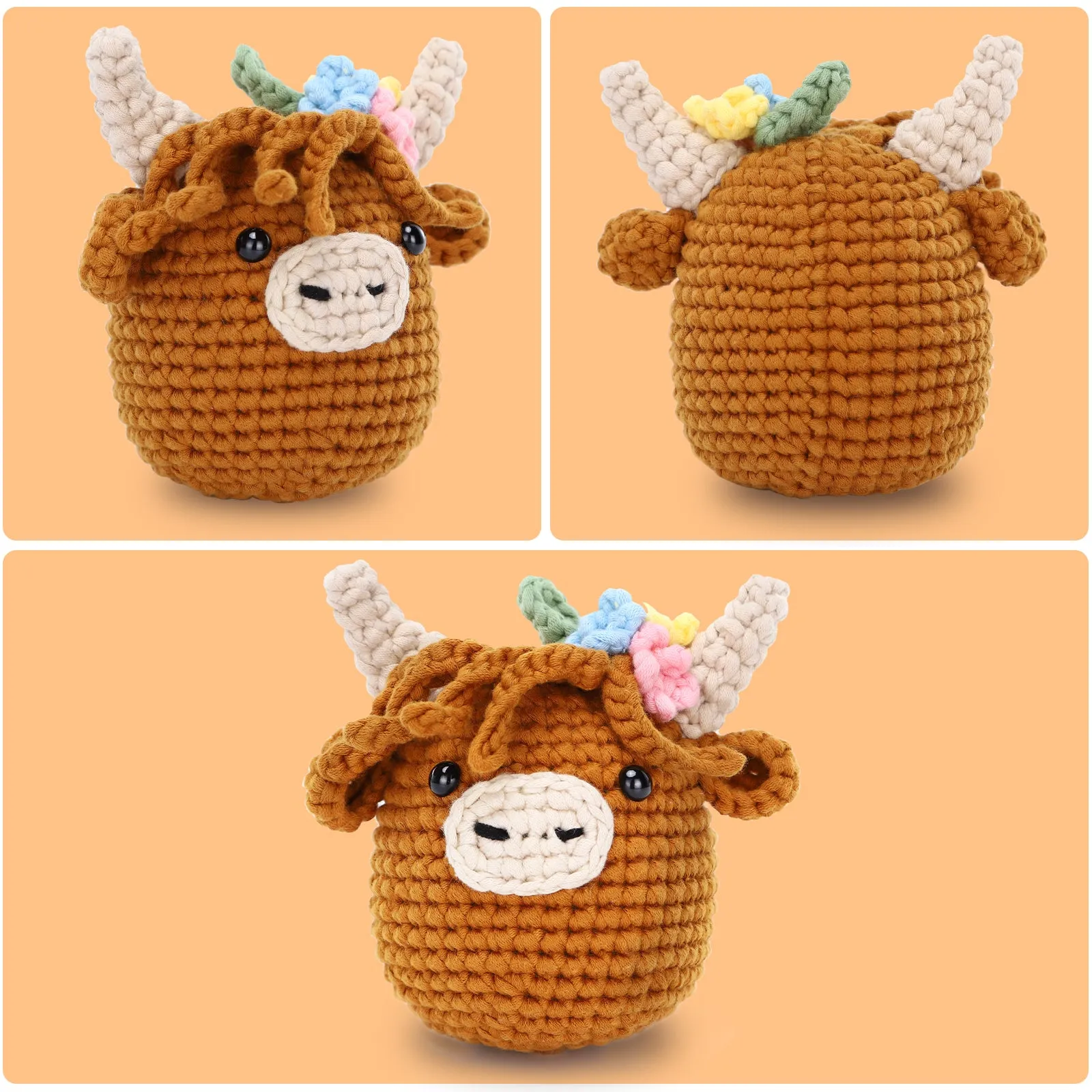 CROCHET BOX Crochet Kit for Beginners—— Highland Cow