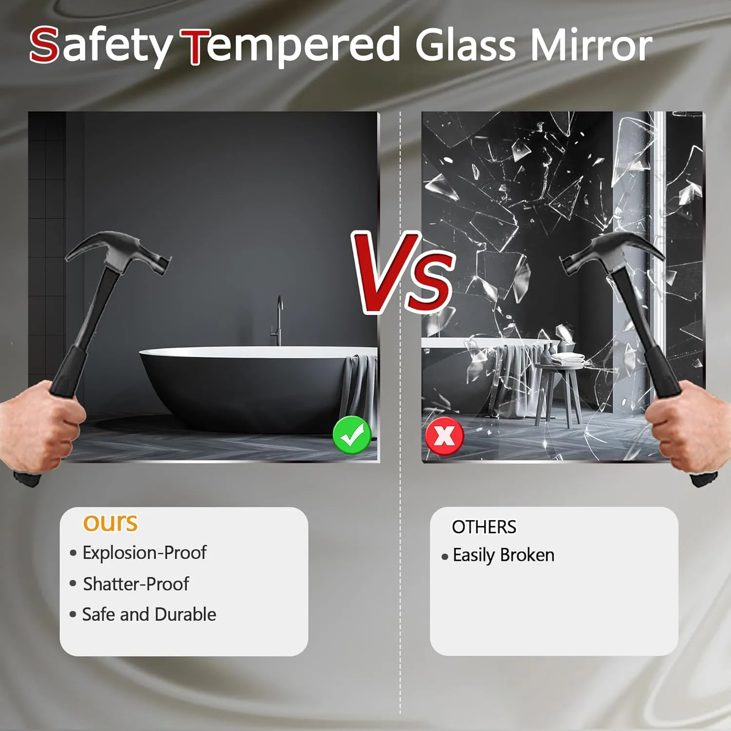 CULER Round Black Bathroom 24 Inch Mirror,Circle Wall Modern Mirror for Bedroom,Hanging Vanity Tempered Glass Mirrors for Entryway or Living Room (24 inch, Black)