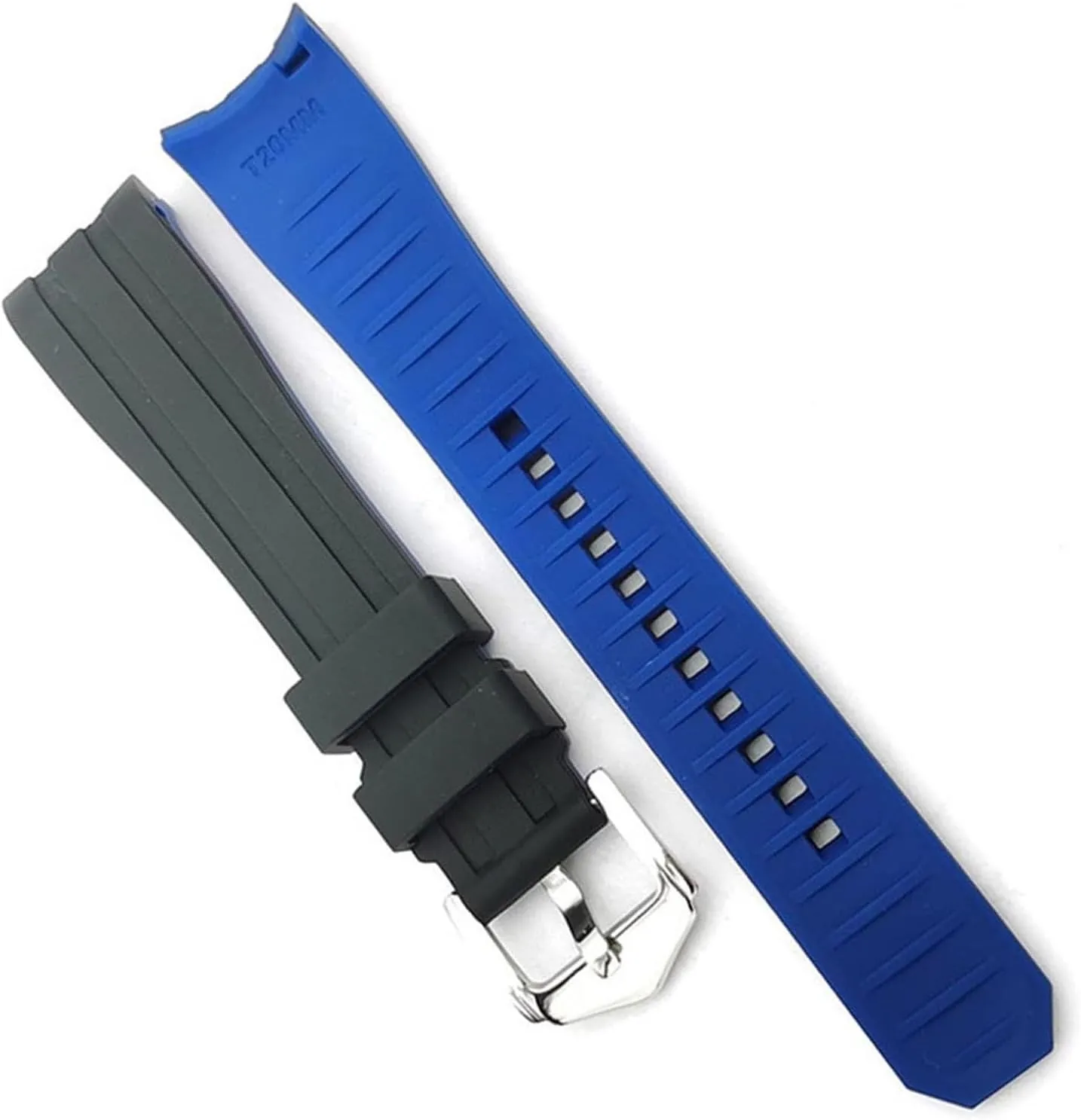 Curved End Diving Silicone Watch Bracelet For Omega Rubber Strap For Seiko Wristband For Tissot Watch Band For Tudor
