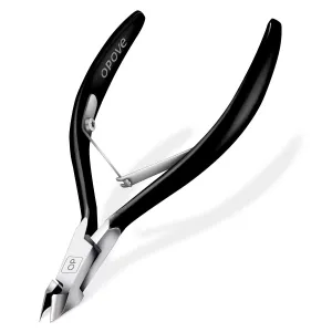 Cuticle Nippers Cuticle Trimmer Remover Clippers Stainless Steel Cutter Extremely Sharp Scissors Manicure Tool Nail Care, opove X7 Black