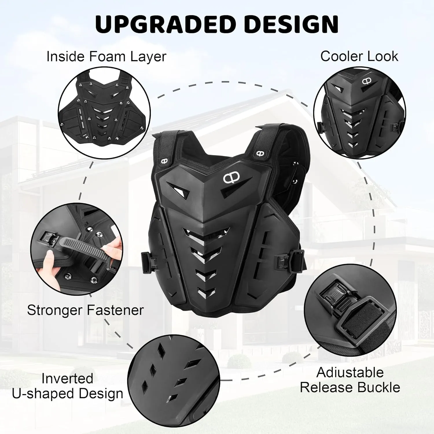 DA - Off Road Bicycle Equipment, Youth Motorcycle Riding Protective Equipment, Off-Road Motorcycle Armor Set, Boys and Girls, Mountain Bike Riding Chest Protector