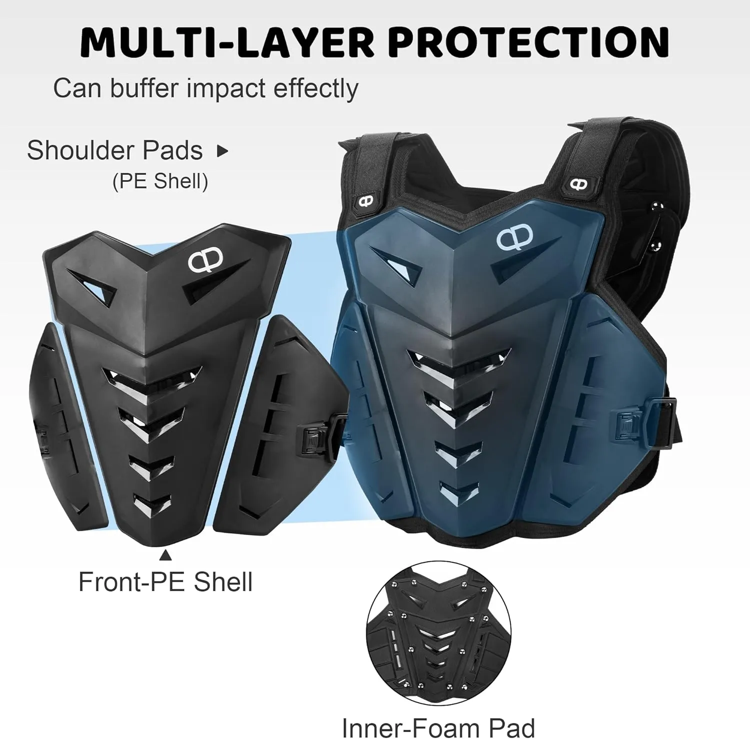DA - Off Road Bicycle Equipment, Youth Motorcycle Riding Protective Equipment, Off-Road Motorcycle Armor Set, Boys and Girls, Mountain Bike Riding Chest Protector