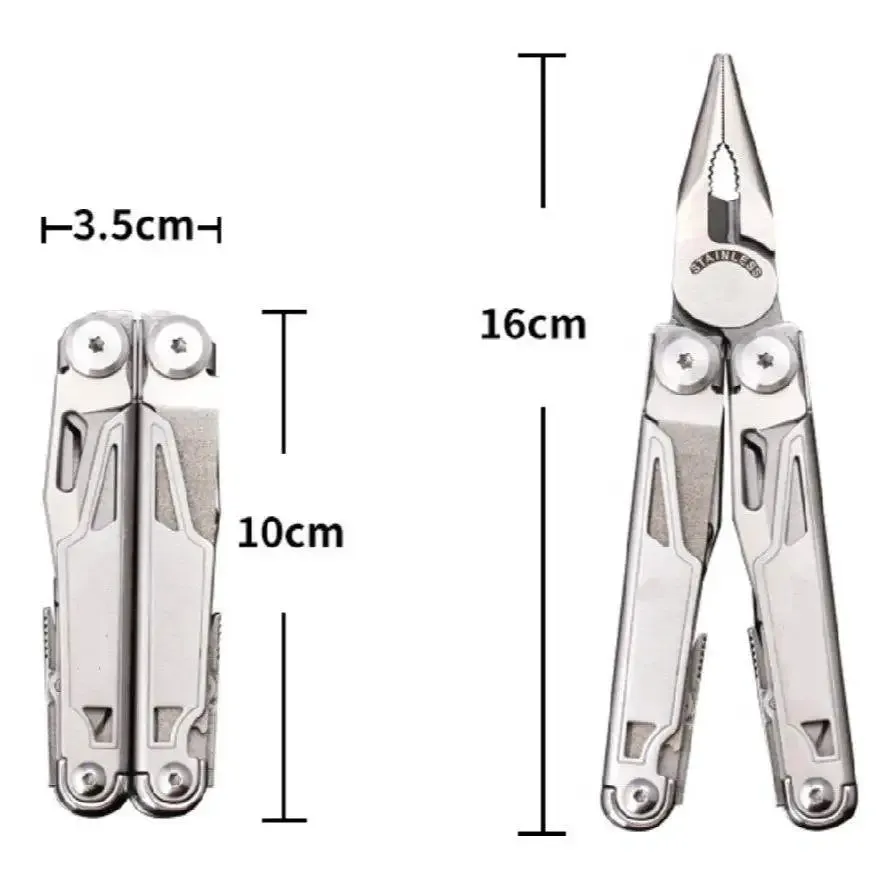 DAICAMPING DL12 EDC Multi-Tool with Folding Knife, Pliers, Saw, and Camping Gear
