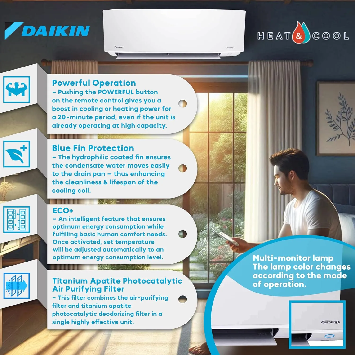 Daikin 12,000 BTU 18 SEER2 Entra R32 Series Ductless Mini Split Heat Pump System w/Maxwell All-Inclusive 15’ Installation Kit and Wall Mounting Bracket (230V), White, RXC12 FTXC12 IKM1438 WAFP24