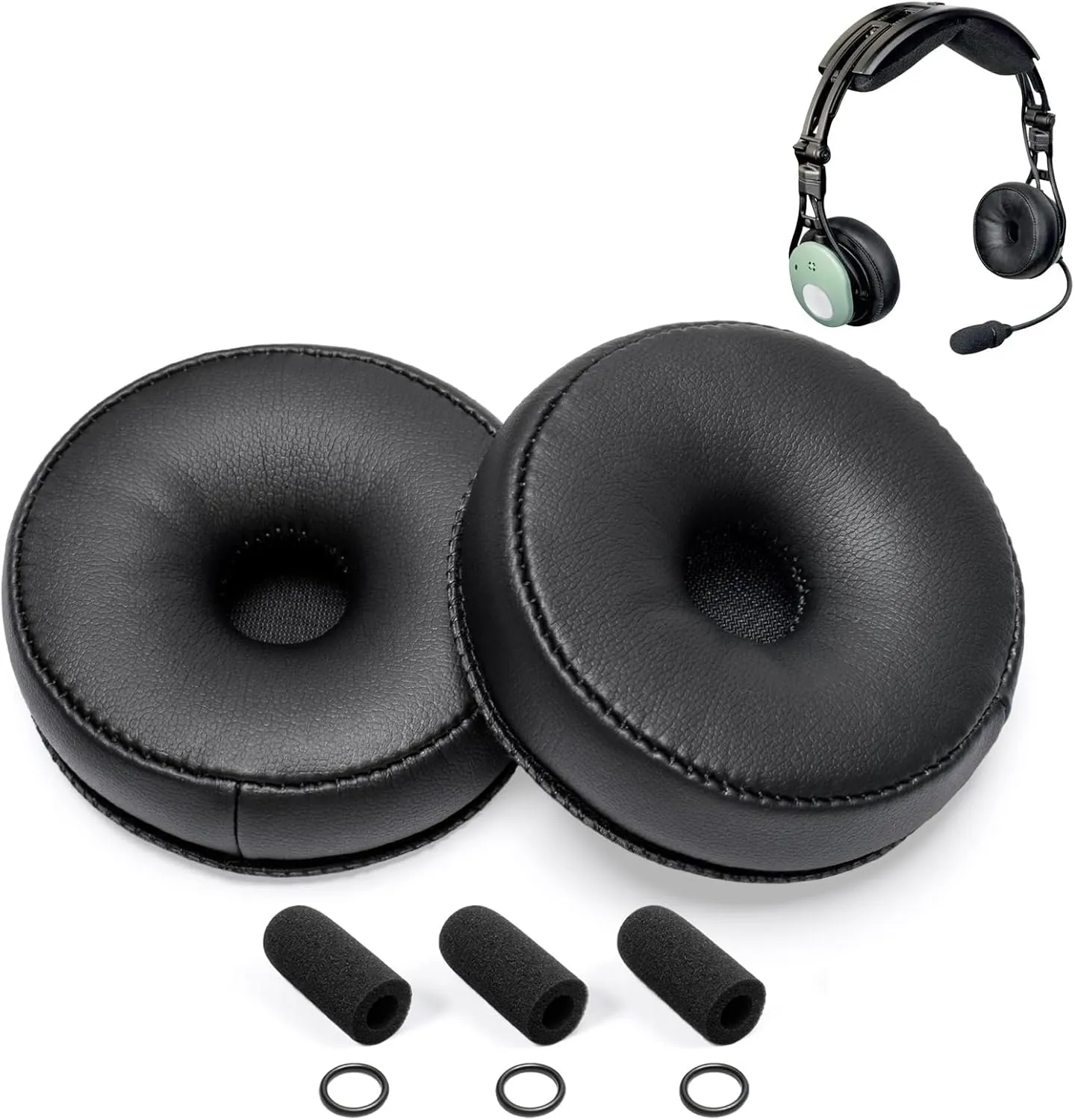 DC PRO X/X2 Ear Seals Refresh Kit Compatible with David Clark DC Pro Series - Premium Ear Cushions   3 Mic Covers, Replacement for Enhanced Comfort & Durability in Aviation Headsets