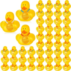 DEEKIN 24 Pcs Award Medal Rubber Ducks for Graduation 2 Inch Winner Ducks Graduation Party Favors Sports Competition Prize Gifts Decor