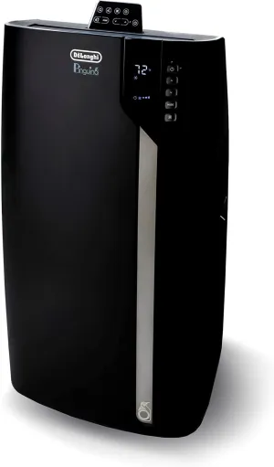 De'Longhi Black Portable Air Cooler with Remote Control and Dehumidifier