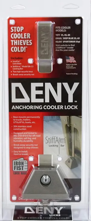 DENY Security Cooler Lock Fits YETI Tundra 35,45,65qt Coolers