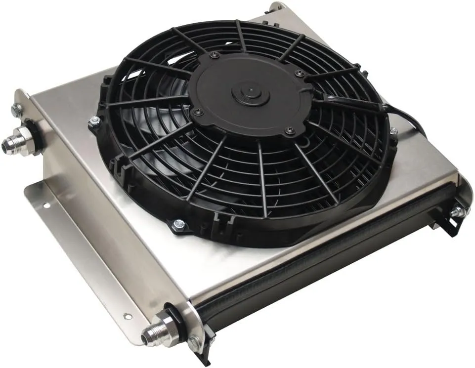 Derale 15870 Hyper-Cool Extreme Remote Mount Fluid Cooler , Black