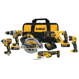 DEWALT 20V Max Xr Brushless Combo Kit, Premium 6-Tool